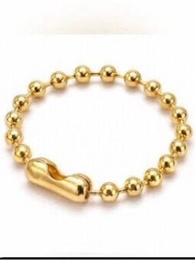 Plunder Gold Ball Bead Stretch Bracelet (v)